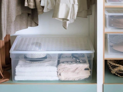 Curver Box na textil 45 l transparentní