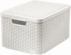 Curver Box Style L 30L s víkem krémově bílý Curver Box Style L 30L s víkem krémově bílý