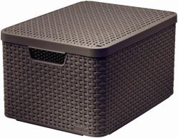 Curver Box Style L 30L s víkem tmavě hnědý Curver Box Style L 30L s víkem tmavě hnědý