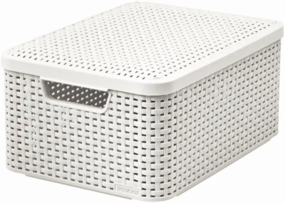 Curver Box Style M 18L s víkem krémově bílý Curver Box Style M 18L s víkem krémově bílý