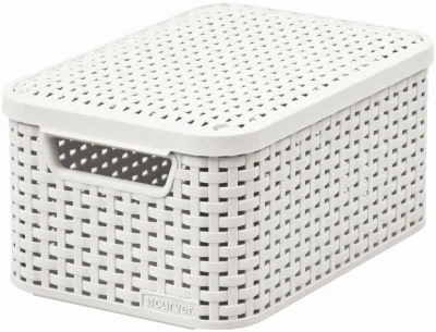 Curver Box Style S 6L s víkem krémově bílý