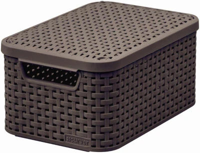 Curver Box Style S 6L s víkem tmavě hnědý