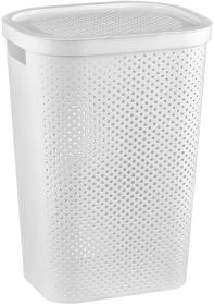 Curver Koš na prádlo Infinity Dots 60L bílý