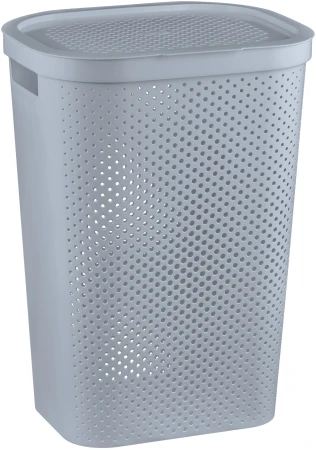 Curver Infinity Dots šedý 60L koš na prádlo