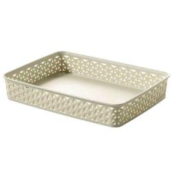 Curver Košík RATTAN 36x26x6cm "Y" STYLE, PH KRÉM Curver Košík RATTAN 36x26x6cm "Y" STYLE, PH KRÉM
