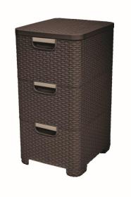 Curver Regál Style 3x14L se zásuvkami tmavě hnědý Curver Regál Style 3x14L se zásuvkami tmavě hnědý