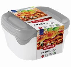 Curver Sada 3 ks čtvercových dóz 3 x 0,8l