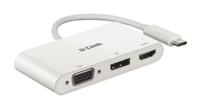 D-Link 3-in-1 USB-C to HDMI/VGA/DisplayPort Adapter D-Link 3-in-1 USB-C to HDMI/VGA/DisplayPort Adapter