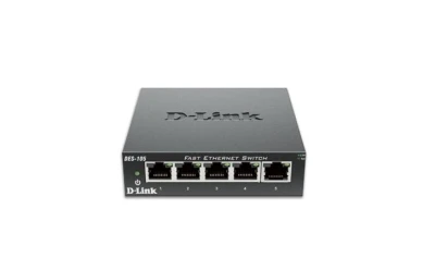 D-Link 5-Port Fast Ethernet Unmanaged Desktop Switch, DES-105/V
