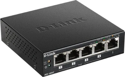 D-Link DGS-1005P 5-Port Desktop Gigabit PoE+ Switch D-Link DGS-1005P 5-Port Desktop Gigabit PoE+ Switch