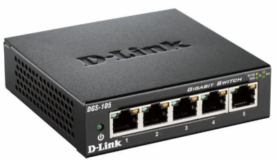 D-Link DGS-105/E 5-port 10/100/1000 Gigabit Metal Housing Desktop Switch D-Link DGS-105/E 5-port 10/100/1000 Gigabit Metal Housing Desktop Switch