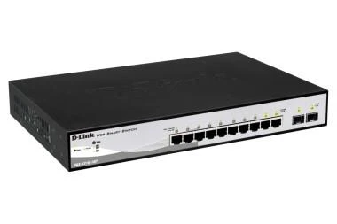 D-Link DGS-1210-10P L2/L3 Smart+ PoE switch, 8x GbE PoE+, 2x SFP, PoE 65W, fanless D-Link DGS-1210-10P L2/L3 Smart+ PoE switch, 8x GbE PoE+, 2x SFP, PoE 65W, fanless