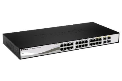 D-Link DGS-1210-28 L2/L3 Smart+ switch, 24x GbE, 4x RJ45/SFP, fanless