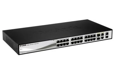 D-Link DGS-1210-28P L2/L3 Smart+ PoE switch, 24x GbE PoE+, 4x RJ45/SFP, PoE 193W D-Link DGS-1210-28P L2/L3 Smart+ PoE switch, 24x GbE PoE+, 4x RJ45/SFP, PoE 193W
