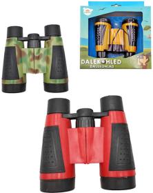 Dalekohled dětský barevný 9cm různé barvy plastový triedr v krabičce Dalekohled dětský barevný 9cm různé barvy plastový triedr v krabičce