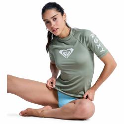 Roxy OIL GREEN krátký rukáv - dámské lycrové triko