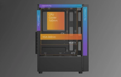 Darkflash A290 computer case (black)