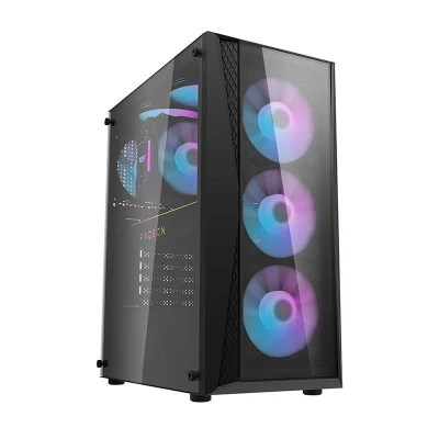 Darkflash Počítačová skříň DK352 Plus se 4 ventilátory (černá)