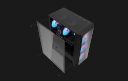 Darkflash Počítačová skříň DK352 Plus se 4 ventilátory (černá)