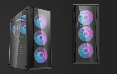 Darkflash Počítačová skříň DK352 Plus se 4 ventilátory (černá)