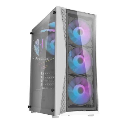 Darkflash Počítačová skříň DK352 Plus se 4 ventilátory (černobílá)