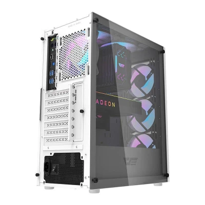 Darkflash Počítačová skříň DK352 Plus se 4 ventilátory (černobílá)