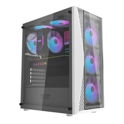 Darkflash Počítačová skříň DK352 Plus se 4 ventilátory (černobílá)