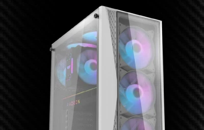 Darkflash Počítačová skříň DK352 Plus se 4 ventilátory (černobílá)