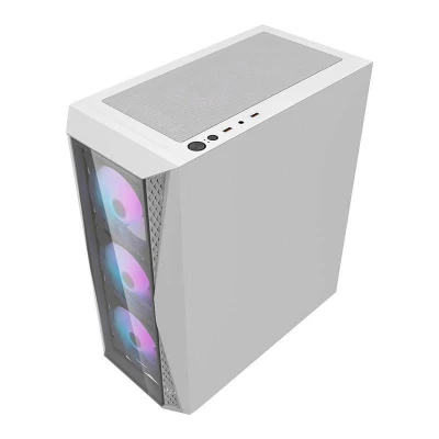 Darkflash Počítačová skříň DK352 Plus se 4 ventilátory (černobílá)