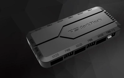 Darkflash RC2 RGB PWM černá ovládací skříňka ventilátoru pro počítač