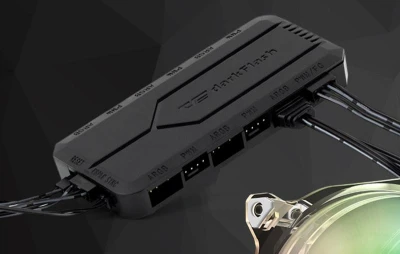 Darkflash RC2 RGB PWM černá ovládací skříňka ventilátoru pro počítač