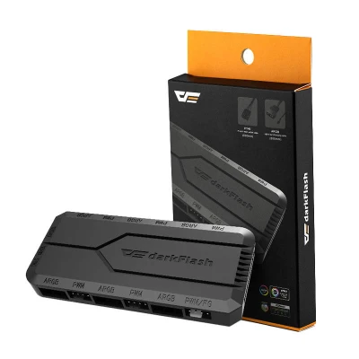 Darkflash RC2 RGB PWM černá ovládací skříňka ventilátoru pro počítač