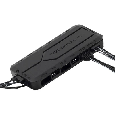 Darkflash RC2 RGB PWM černá ovládací skříňka ventilátoru pro počítač