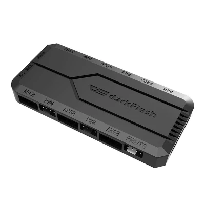 Darkflash RC2 RGB PWM černá ovládací skříňka ventilátoru pro počítač