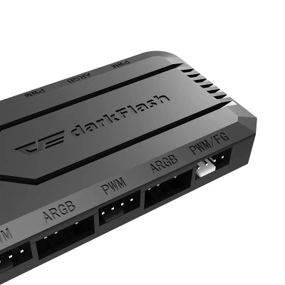 Darkflash RC2 RGB PWM černá ovládací skříňka ventilátoru pro počítač