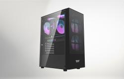 Darkflash Počítačová skříň A290 + 3 ventilátory (černá)