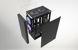 Darkflash Počítačová skříň A290 + 3 ventilátory (černá)
