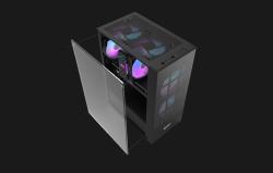 Darkflash Počítačová skříň A290 + 3 ventilátory (černá)