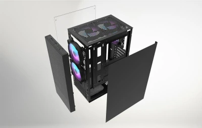 Darkflash Počítačová skříň A290 + 3 ventilátory (černá)