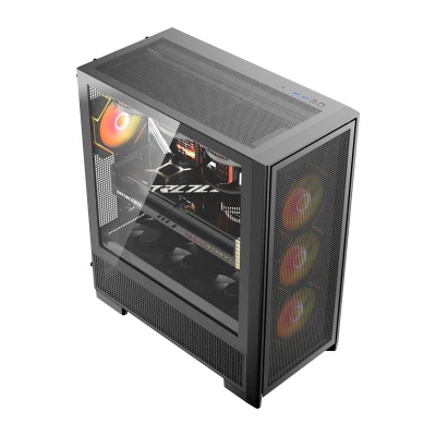 darkFlash AIRNOVA černá počítačová skříň + 3 ventilátory