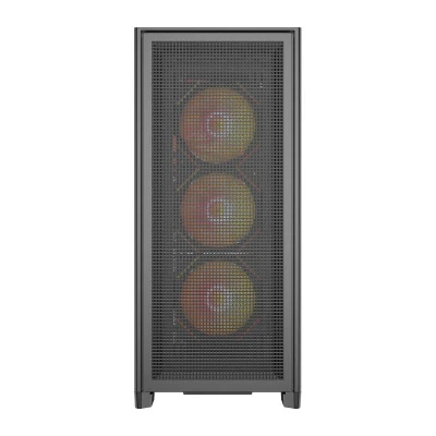 darkFlash AIRNOVA černá počítačová skříň + 3 ventilátory