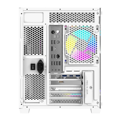 DarkFlash B275 PRO bílá + 6 ventilátorů, počítačová skříň