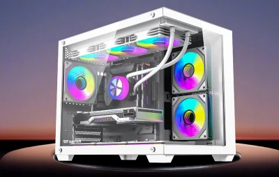 DarkFlash B275 PRO bílá + 6 ventilátorů, počítačová skříň