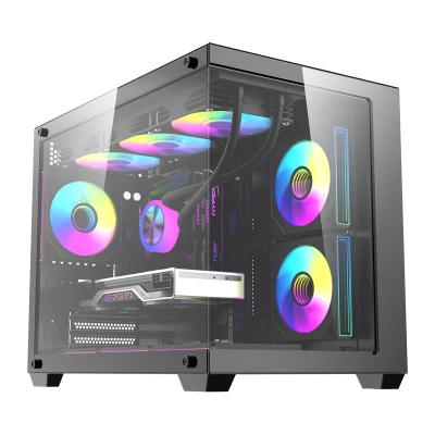 Darkflash B275 PRO černá počítačová skříň se 6 ventilátory
