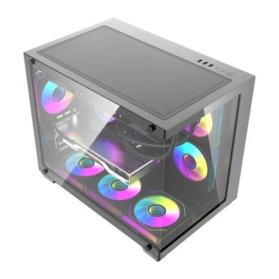 Darkflash B275 PRO černá počítačová skříň se 6 ventilátory