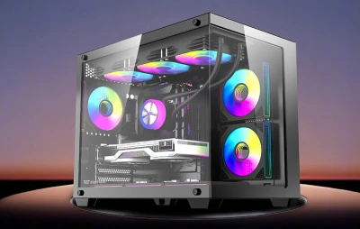 Darkflash B275 PRO černá počítačová skříň se 6 ventilátory