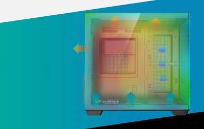 Darkflash B275 PRO černá počítačová skříň se 6 ventilátory