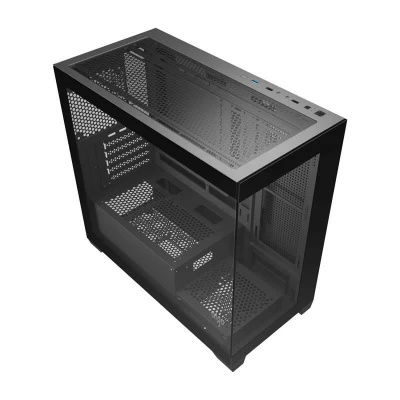 Darkflash C218M černá počítačová skříň s 6 ventilátory ARGB