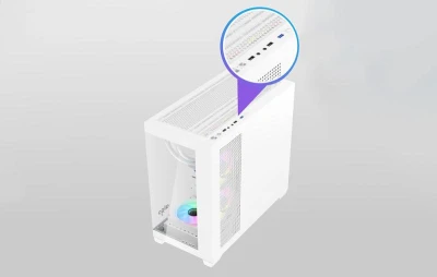 Darkflash C218M černá počítačová skříň s 6 ventilátory ARGB