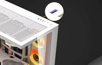 DarkFlash C280 bílá počítačová skříň